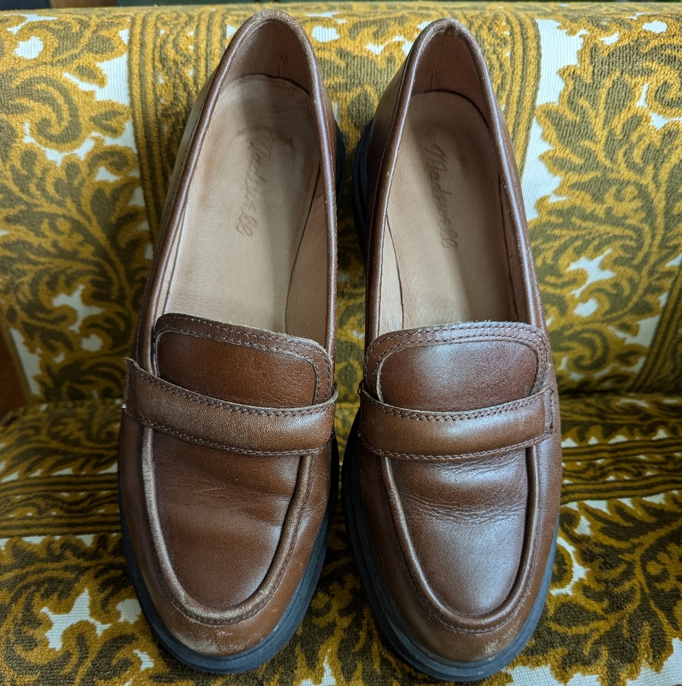 Madewell Bradley leather lugsole loafers 9